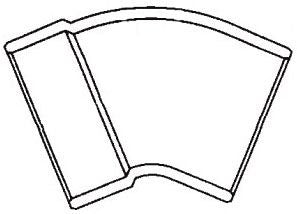 806-2-112 1-1/2 DWV ST 45 ELL