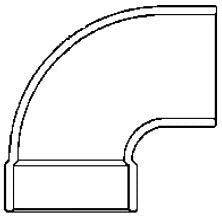 807-2-114 1-1/4 DWV 90 ST ELL