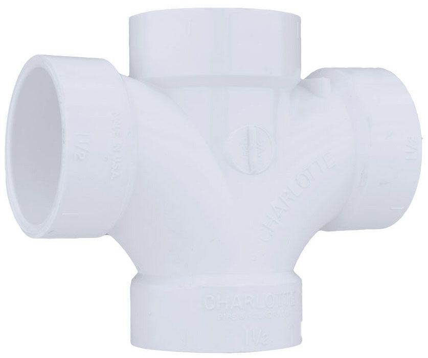 CHA 4835-4 4 PVC DOUBLE SAN TEE