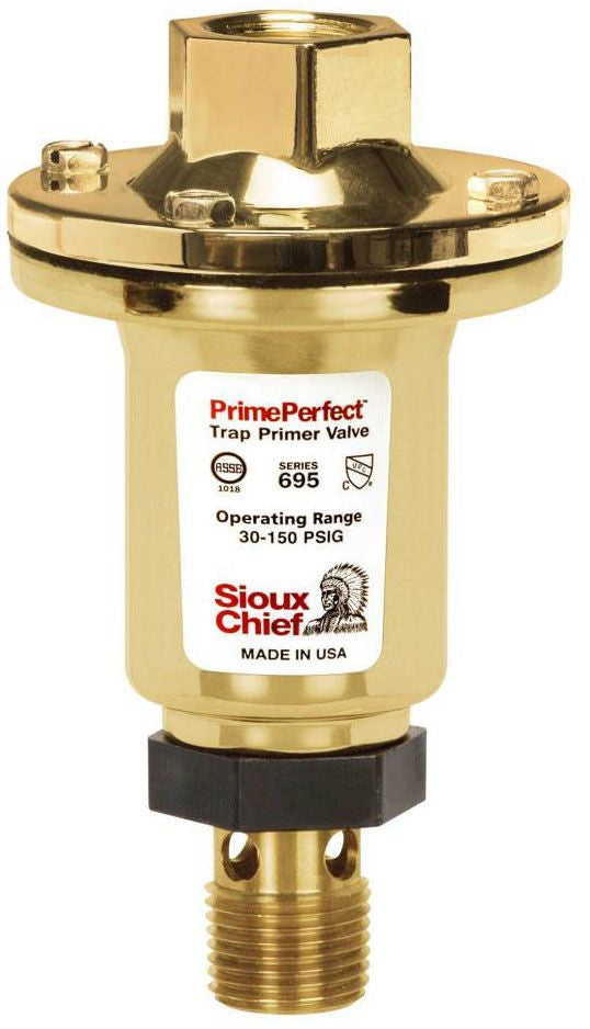 SIO 695-01 VALVE TRAP PRIMER BRASS