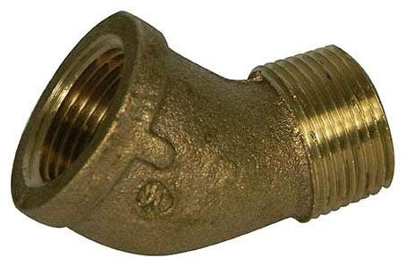 BRF 06-2-34 3/4 BRASS 45 DEG STRT