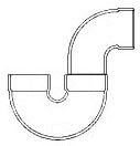 885-112 1-1/2" COPPER DWV P TRAP
