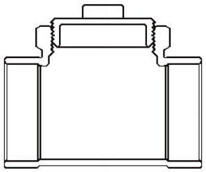 814-112 1-1/2 DWV TEST TEE