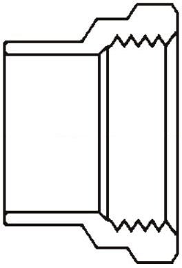 803-2-112 1-1/2 DWV FEM FTG ADAPTER
