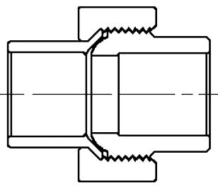 NIB 733NL-1 NL 1" C X C SWT UNION
