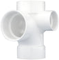 CHA 4870-42 4" PVC TEE WITH 2-2"